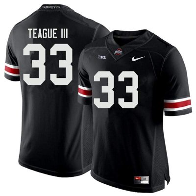 Men's Ohio State Buckeyes #33 Master Teague III Black Nike NCAA College Football Jersey September WPO5044HD